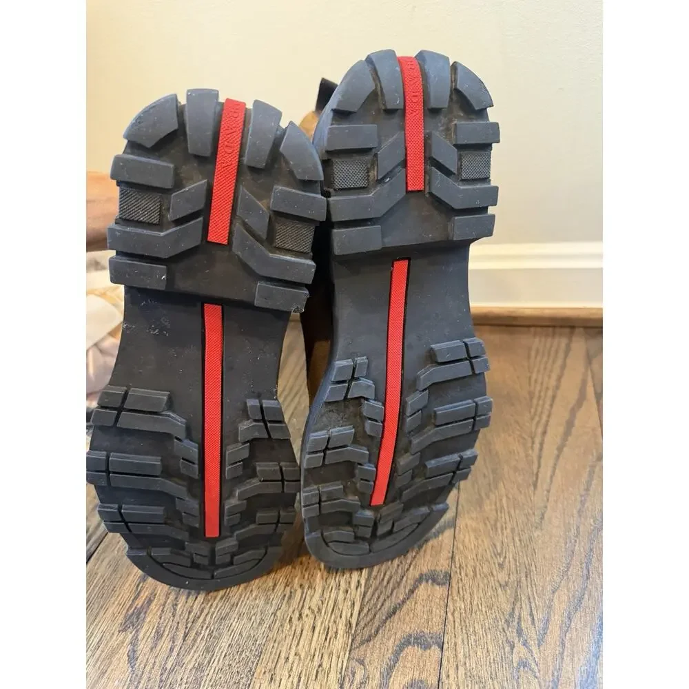 PRADA Suede Chelsea Boot Brown Size US 8 Made In Italy EUC - Picture 8 of 14